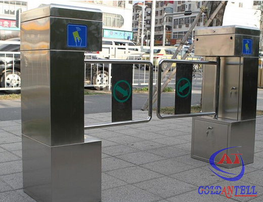 Durable Stainless Steel Swing Barrier Gate RS485 Port Turnstile Barrier Gate
