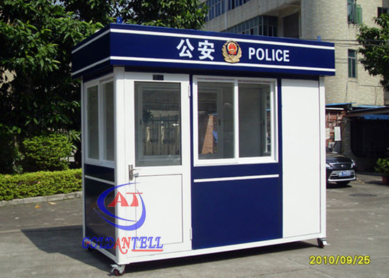 Portable Color Steel Police Sentry Box With Complete Equipment Inside Police Room