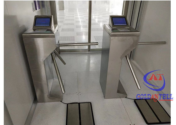 Rotary Waist High Turnstile Drop Arm Turnstile ESD Tripod SUS 304 Stainless Steel