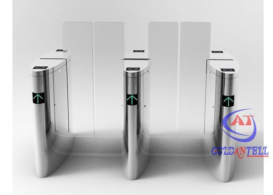 Mechanism DC Brushless Motor Speed Turnstile Gate Automatic 1.8meter Height Glass Barrier