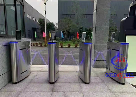 Outdoor RS485 RFID Smart Gate Flap Barrier System For Schools Gym