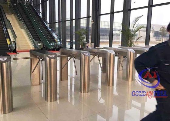 SS 304 / 316 3 Rolling Turnstiles With Button/Card/Remote Control Operation Mode