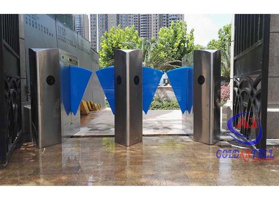 Biometric RFID Automatic Flap Barrier Gate High Speed Customized Size For Park
