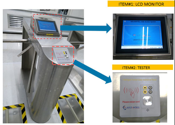 Opening Time 0.2S ESD Gate with 8 Inches Monitor Display Size Providing Fast Response Electrostatic Discharge Protection