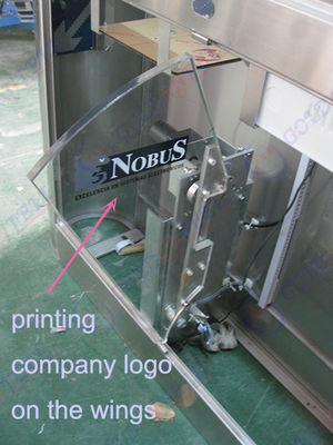 304 Stainless Steel Flap Barrier Gate 1200x300x1000mm NFC RFID Access