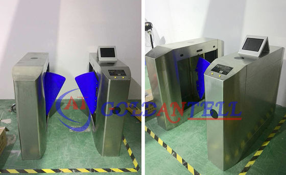 Stainless Steel Flap Barrier Gate 550-600mm Passage with ESD Tester