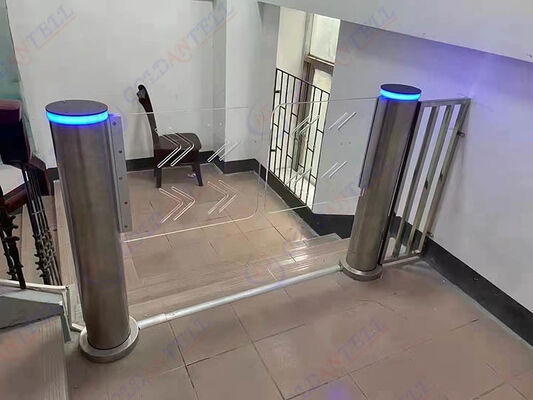 Vertical Security Automatic Disables Turnstiles Controller RFID Card Open Cargo Stainless Steel Customized Door
