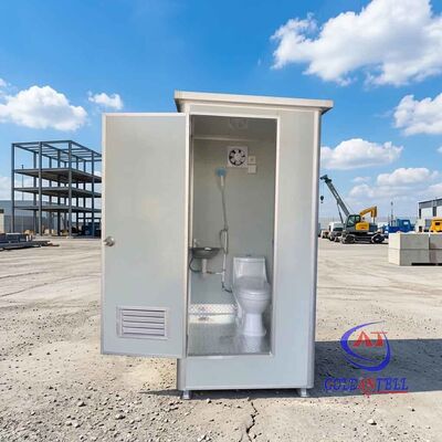 1.1m Compact Portable Toilet Shower Cabin Mobile WC Single Stall Prefabricated Porta Potty for Construction Site