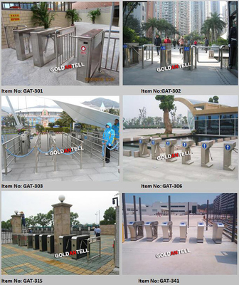 App Code Scanner Controlled Subway Turnstile Rotary Drop Type Three Arm Barrier Gate
