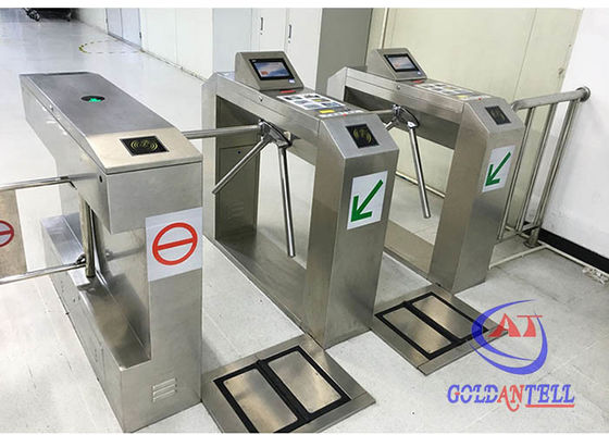 Thick 1.5mm TCP/IP smart access electrics esd entry single waist height turnstile with nfc security system