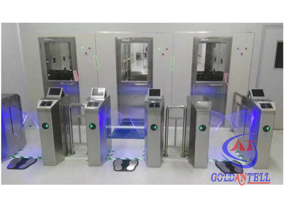 Indoor Pedestrian ESD Access Turnstile Gate IP54 SUS304 Material For Lab / Facotry