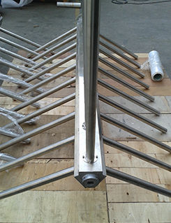 304 Stainless Steel Full Height Turnstile with RFID Fingerprint Access Control