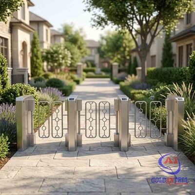 Torniquete de Acesso Swing Gate Robusto Vandal-proof Automatic Speed Barrier for LATAM Residential Condos and Industrial