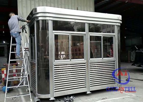 Enviroment Friendly Garden Tempered Glass Prefabricated Guard Booths Beautiful Mobile